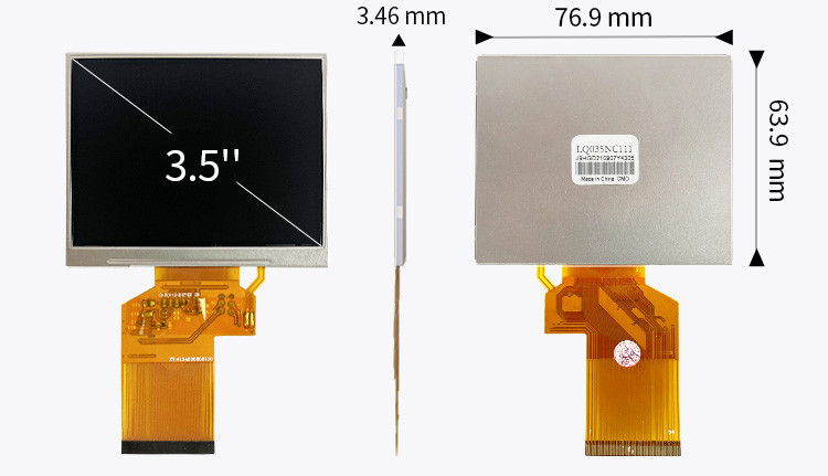 LQ035NC111 3,5 inci LCD Modul 320x240 Rgb Spi antarmuka 54 pin Warna TFT Tampilan