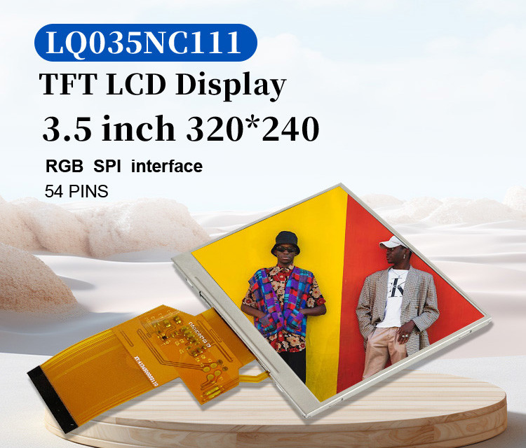 LQ035NC111 3,5 inci LCD Modul 320x240 Rgb Spi antarmuka 54 pin Warna TFT Tampilan