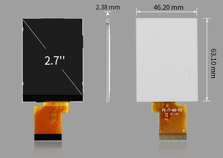 Polcd ILI8961 2.7 Tft Lcd 960X240 Layar LCD TFT RGB 8 Bit 6 0'CLOCK