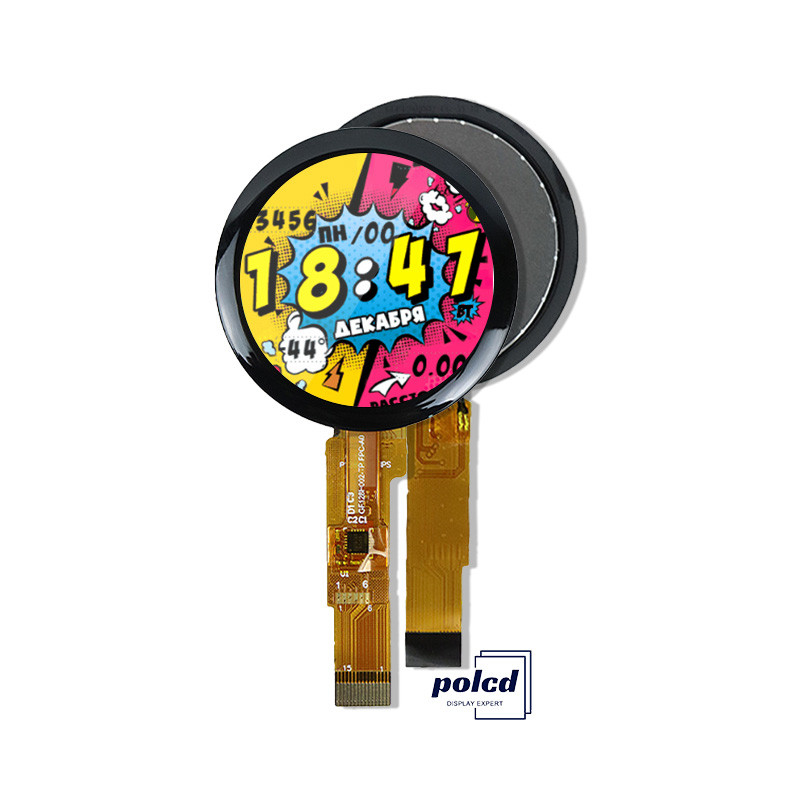 Polcd 1.28 Inch IPS LCD Sirkular 240xRGBx240 Resolusi Modul LCD TFT Disesuaikan untuk Jam Pintar