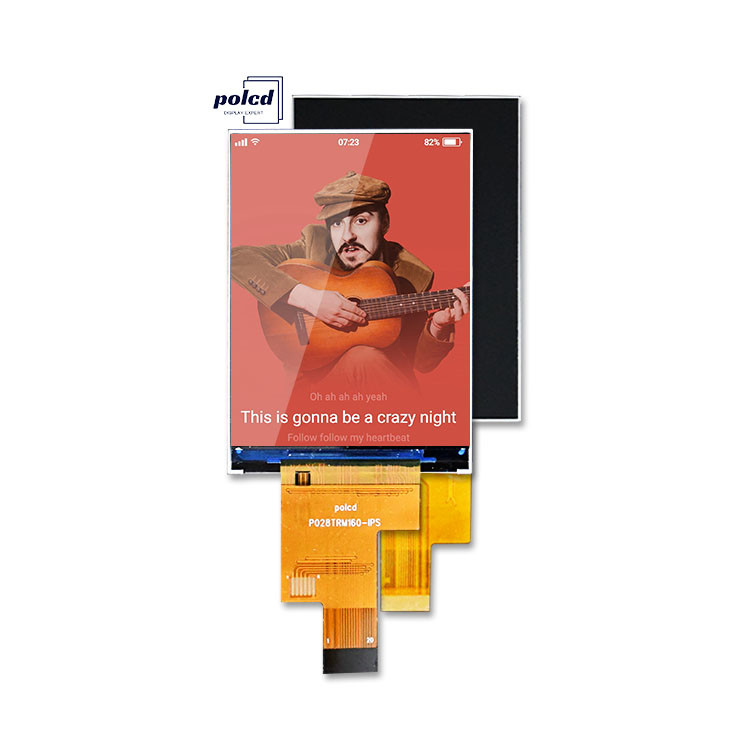 Polcd 2.8 Inch 480x640 Resolusi IPS Kaca LCM LCD Modul MIPI Antarmuka TFT Tampilan