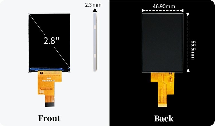 Polcd 2.8 Inch 480x640 Resolusi IPS Kaca LCM LCD Modul MIPI Antarmuka TFT Tampilan