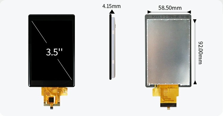 Polcd Display Lcd Custom 3.5 Inch 320x480 40pin IPS Angle 500nit ST7796U Capacitive Touch Screen