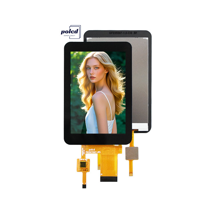Polcd Rasio Kontras Tinggi Layar LCD 3,5 Inci Kecerahan Tinggi 320x480 Capacitive Touch Panel Tft Lcd Display