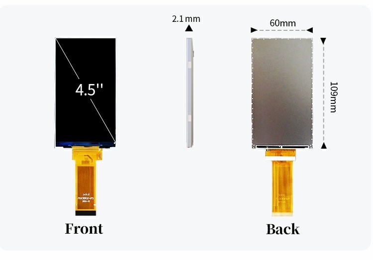 Polcd Rgb Interface 4,5 Inch Color Display Panels 480*854 Resolusi 40pin GC9503V Ic TFT LCD Module