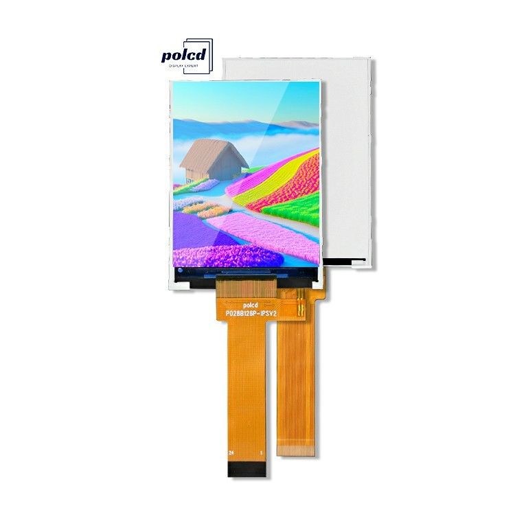 Polcd 2,8 Inch LCD Screen 240x320 MCU Interface Wide View Angle TFT Transflective LCD Module dengan ST7789P3-G6