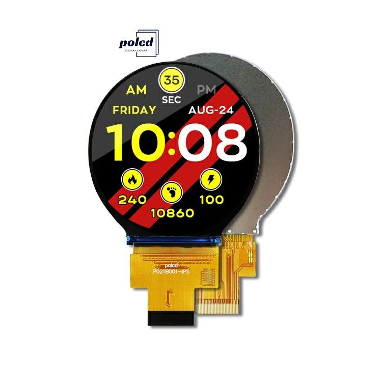 Polcd 2.1 Inch 480x480 IPS bulat TFT Color Display LCD Modul dengan MIPI Interface untuk LCM dan Panel