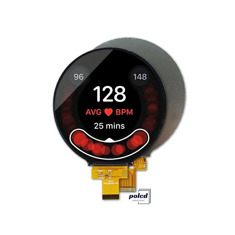 Polcd Ukuran Kecil Layar LCD Bulat 4 inci 720x720 piksel 4Line antarmuka MIPI Full Color Display