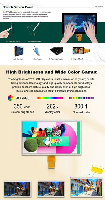 Resolusi Polcd 1024X600 Layar Lcd 10,1 Inci EK79001 Modul Layar Tft 750 Nit
