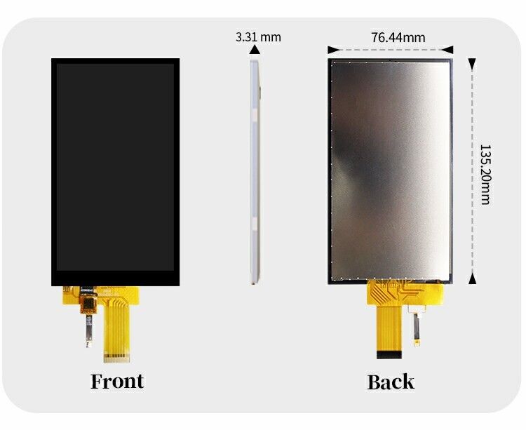 Polcd 5.5 Inch Thin Display LCD Panel 720x1280 Resolusi MIPI Antarmuka TFT LCD Vertikal