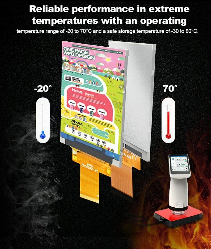 Polcd Custom 3.95 inci 320x480 Ips Tft Lcd RGB interface Modul Tampilan Kristal Cair dengan Sentuh