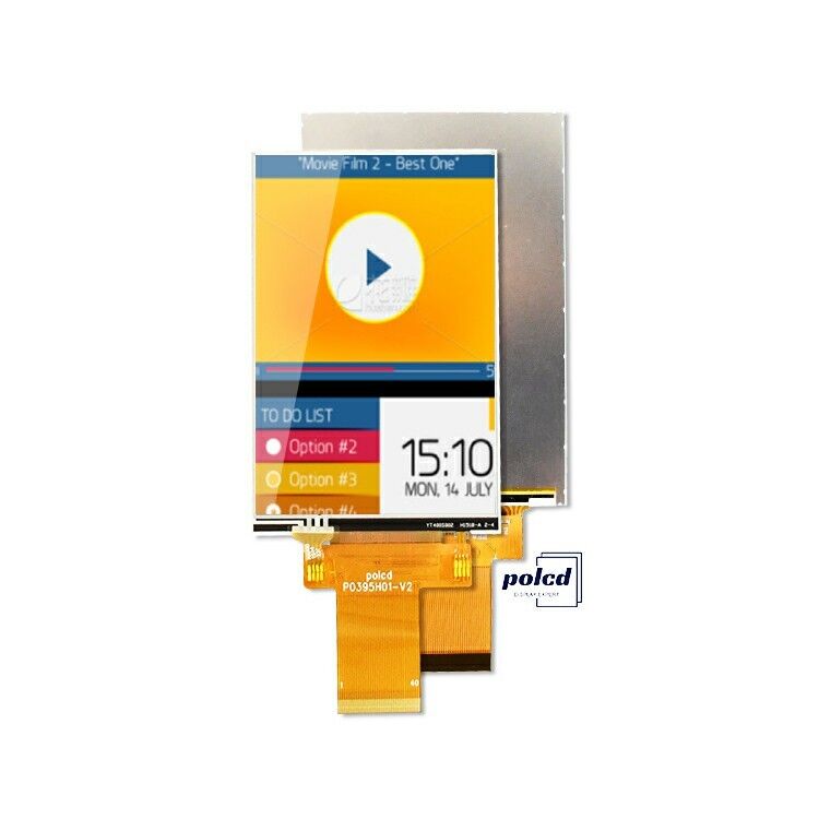 Polcd Custom 3.95 inci 320x480 Ips Tft Lcd RGB interface Modul Tampilan Kristal Cair dengan Sentuh