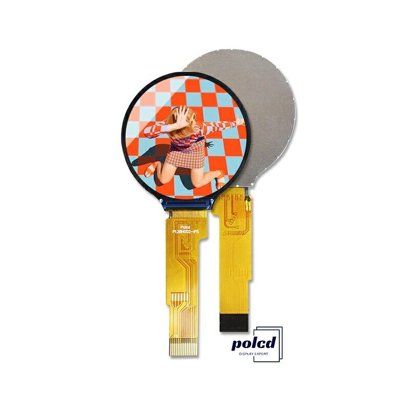 Polcd kecil bulat 1,28 Inch Lcd Screen 240*240 1,3 Inch Spi Interface IPS Sirkular Tft Lcd Module Panel