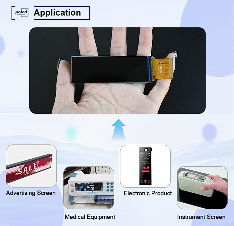 Polcd 3 inci 268x800 IPS Screen 40pin RGB565 antarmuka 700 nit ST7701S 3