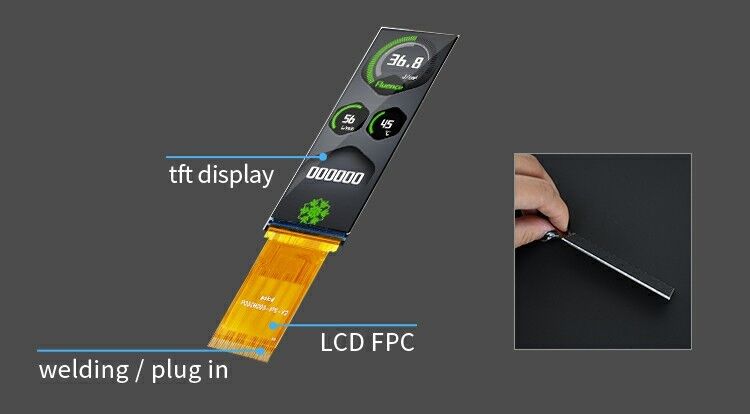 Polcd Layar TFT-LCD kecil 3,0 inci 268*800 RGB Interface Industrial IPS All View Angle Lcd Module