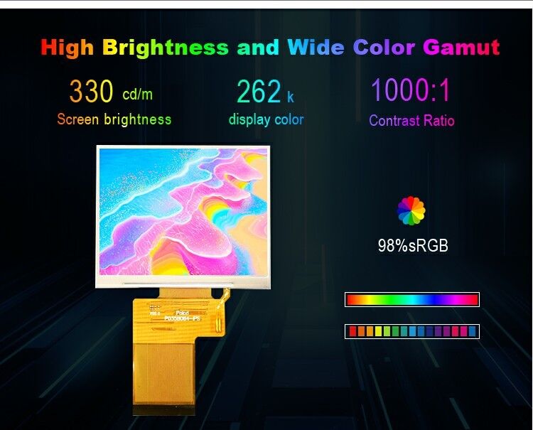 Polcd 3,5 Inch TFT LCD Display 320x240 SPI RGB Interface dan Colorful Square Screen LCD Modules