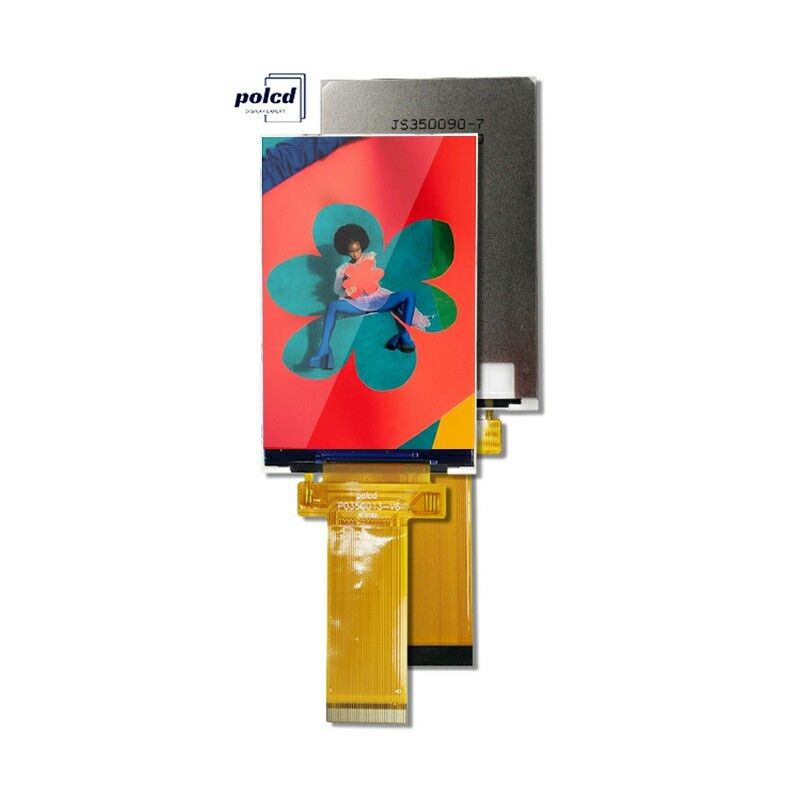 Polcd LCM pabrik 3,5 inci 320*480 Mcu Spi antarmuka 300 nit TFT LCD Module Capacitive Touch Panel Display