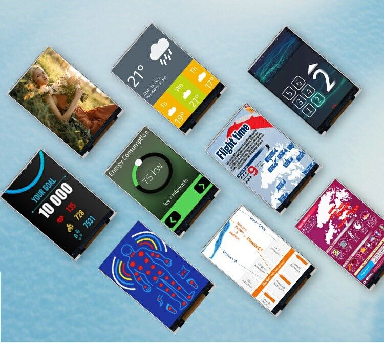 Polcd LCM pabrik 3,5 inci 320*480 Mcu Spi antarmuka 300 nit TFT LCD Module Capacitive Touch Panel Display