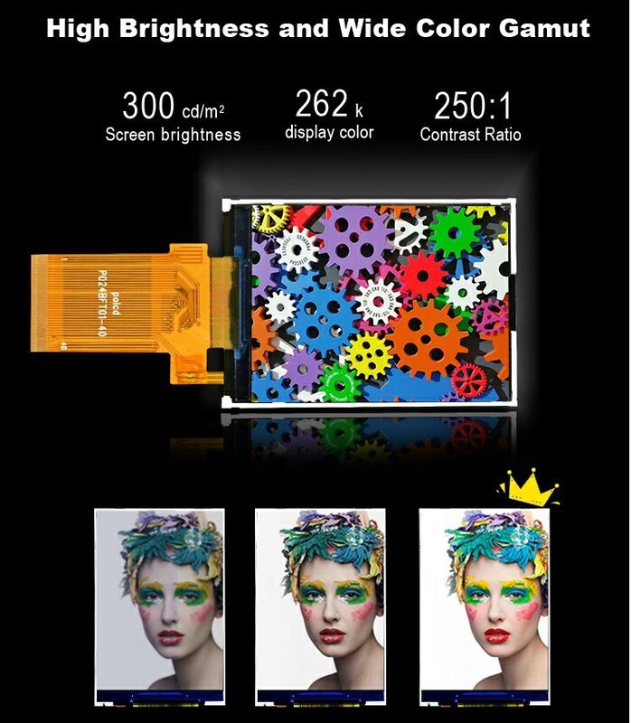 Polcd Full Color LCD Display Transflektif 2,4 inci TFT SPI MCU 20 pin Qvga 240x320 TFT LCD