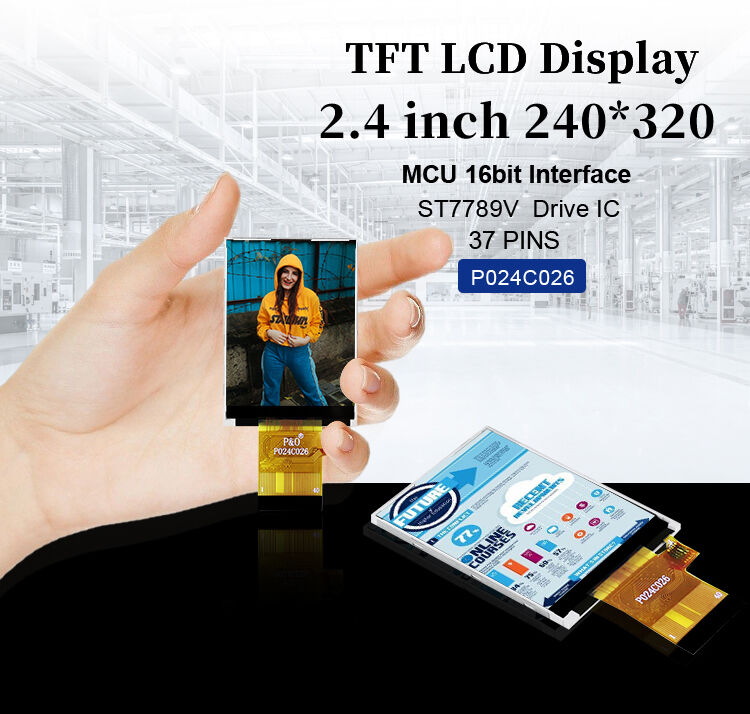 Polcd ST7789V Layar Tft 2,4 Inci 12 0'CLOCK 240x320 tft Layar Panel lcd