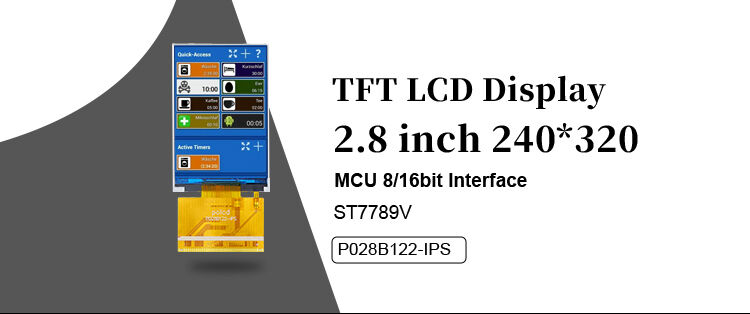Polcd 2,8 inci TFT Display 240x320 Pixel IPS Panel layar 37 Pin MCU ST7789V TFT LCD Modul