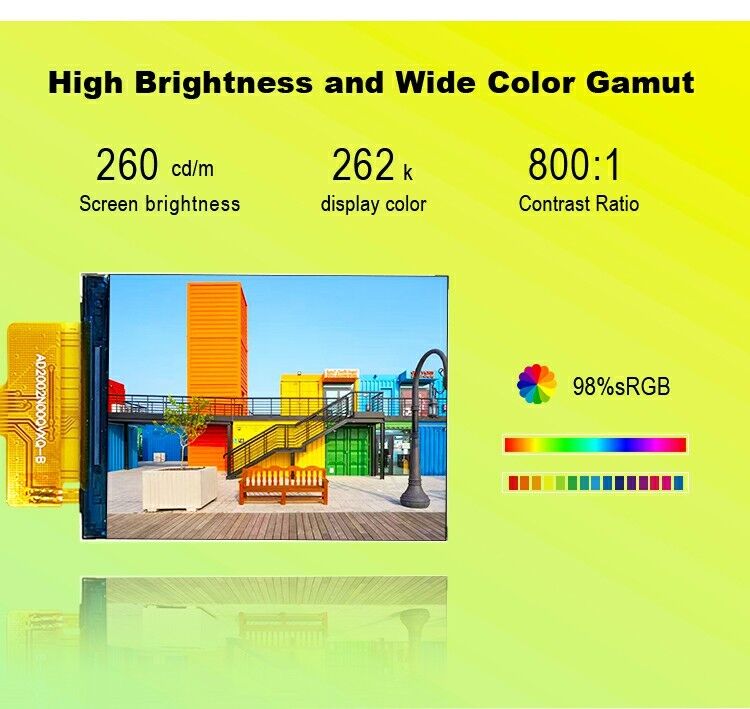 Polcd 240*320 2'' LCD berwarna-warni Interface SPI dengan kecerahan tinggi IPS TFT Active Matrix LCD Screen