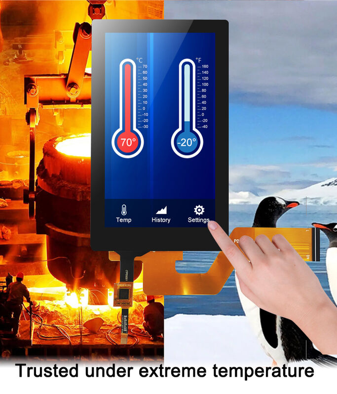 Polcd Pencahayaan tinggi 5,5 inci TFT Screen Module 720x1280 40 PIN LCD Display untuk Medis Industri