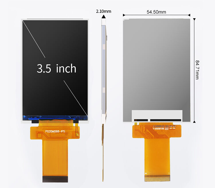 Modul Layar LCD TFT Polcd 3,5 Inci 320*480 IPS Tampilan Penuh untuk Jam Alarm