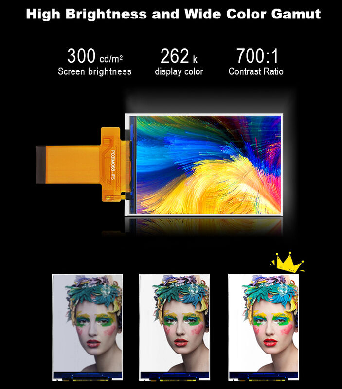 Polcd Berwarna 3,5 inci 320x480 Warna Kapasitif Sentuh IPS Sudut Penampakan Modul Panel TFT-LCD