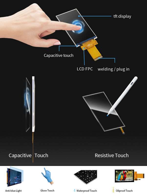 Layar Sentuh Kapasitif Polcd Thin Glass 3.5