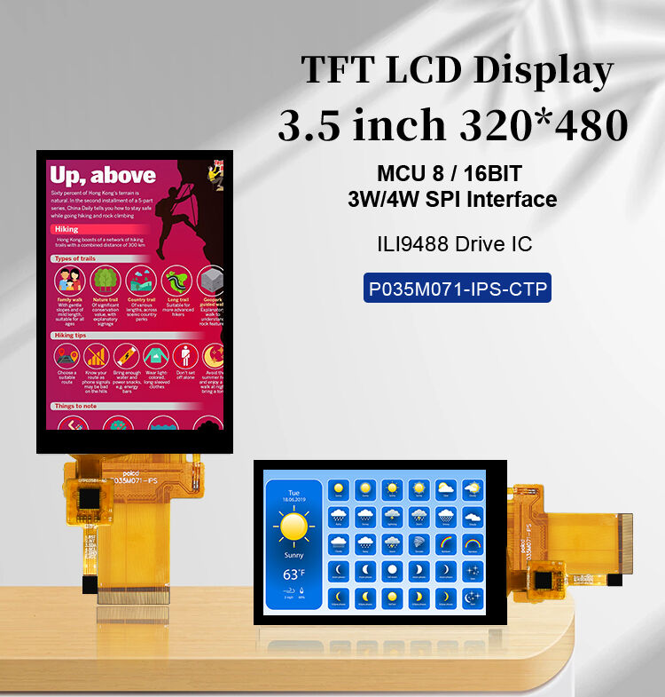 Layar Sentuh Kapasitif Polcd Thin Glass 3.5