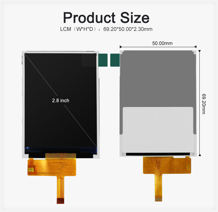 Polcd Resolusi 2.8 Inci 240*320 Spi Antarmuka Modul Layar LCD Grafis TFT untuk Berbagai Aplikasi