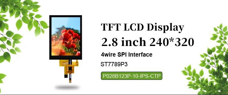 Polcd Custom SPI interface 2.8 inci 240x320 Capacitive Touch Screen ST7789 Drive TFT LCD Display