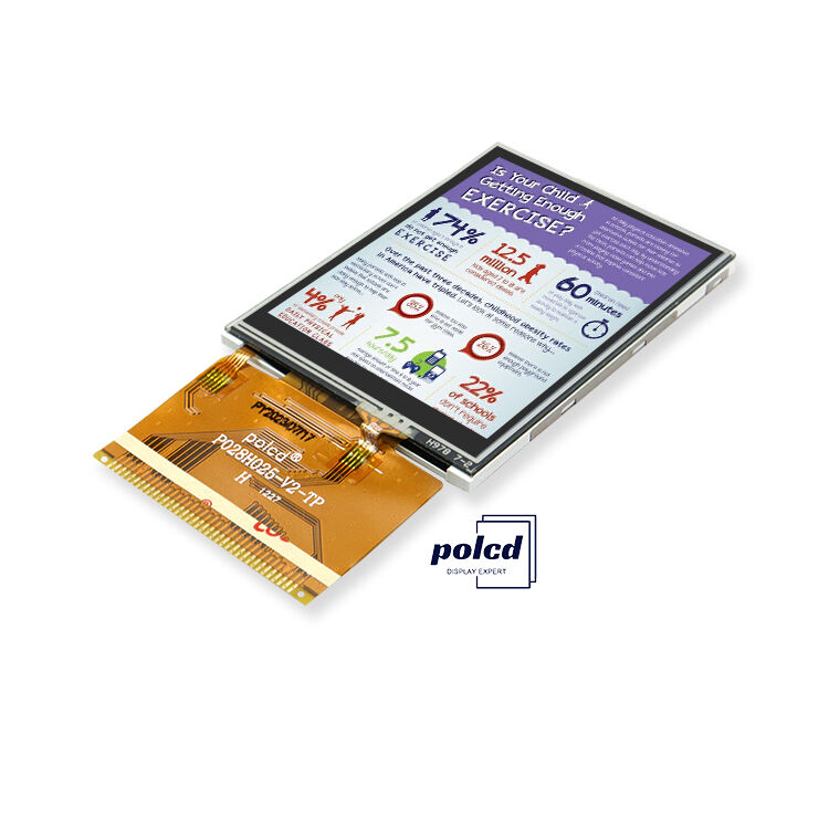 Polcd 2.8 inci 240*320 QVGA MCU 16bit TFT LCD Layar Modul 37Pin Layar LCD dengan Panel Sentuh