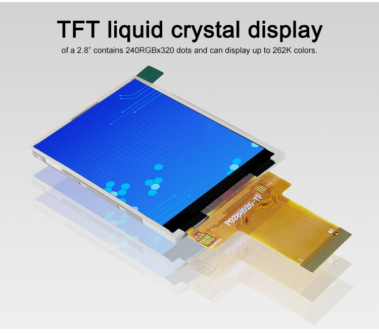 Polcd Modul TFT 2.8 Inci Resolusi 240X320 Antarmuka SPI MCU ILI9341v TFT Transmisif Layar LCD 2.8 