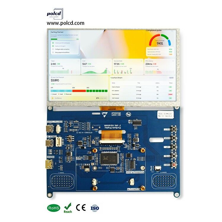 Polcd 7 Inch LCD Driver Board Mini HD-MI USB Interface Dukungan Audio Speaker 50Pin RGB Interface TFT Controller Board