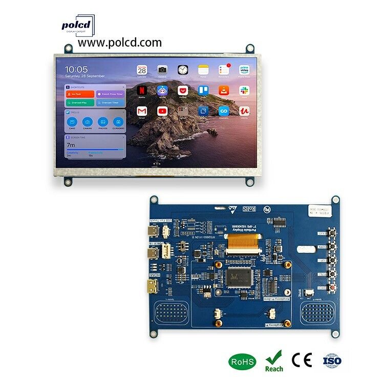 Polcd 7 Inch Multi-fungsi Universal LCD Driver Board Mini HD-M-I Controller Board untuk 1024x600 TFT LCD Display