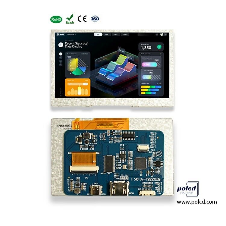 Polcd 4,3 inci 5 inci Multi-fungsi HD-MI USB LCD Driver Board untuk DIY Monitor Raspberry Pi Display