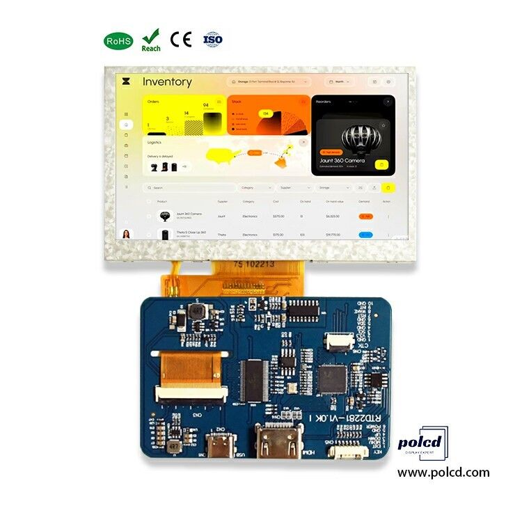 Polcd Industrial Grade 4.3 5 inci LCD Display Module 800x480 Resolusi H-DM-I Interface Driver Board