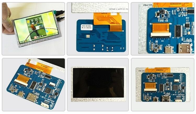 Polcd Industrial Grade 4.3 5 inci LCD Display Module 800x480 Resolusi H-DM-I Interface Driver Board