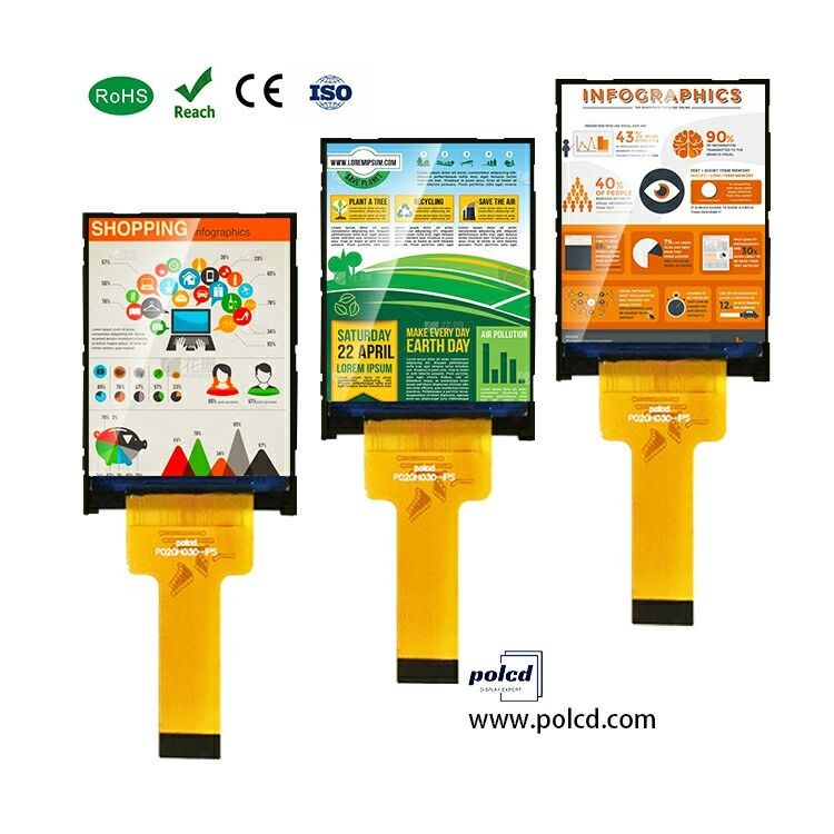 Polcd 2 inci 240*320 IPS Screen Transmissive ST7789V 300 nit 20 pin MCU interface TFT LCD Module Display