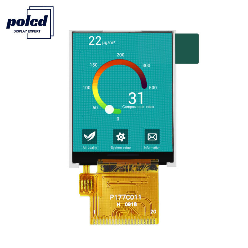 Polcd 1.77 Inch Tft 128 * 160 Warna 262K Rgb Lcd Display Biasanya Hitam