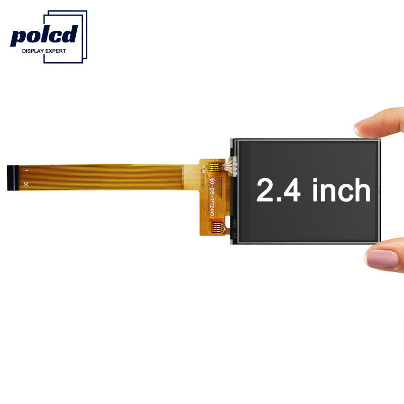 Polcd 8080 MCU 8 Bit 2.4 Inch Tft Lcd ISO9001 240x320 Lcd Untuk Komersial