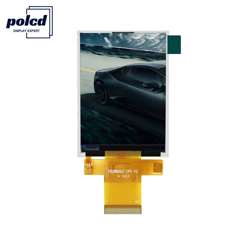 Polcd RoHS Layar Tft Kecil 18 BIT 2.8 Inch Layar Tft 240x320 Piksel