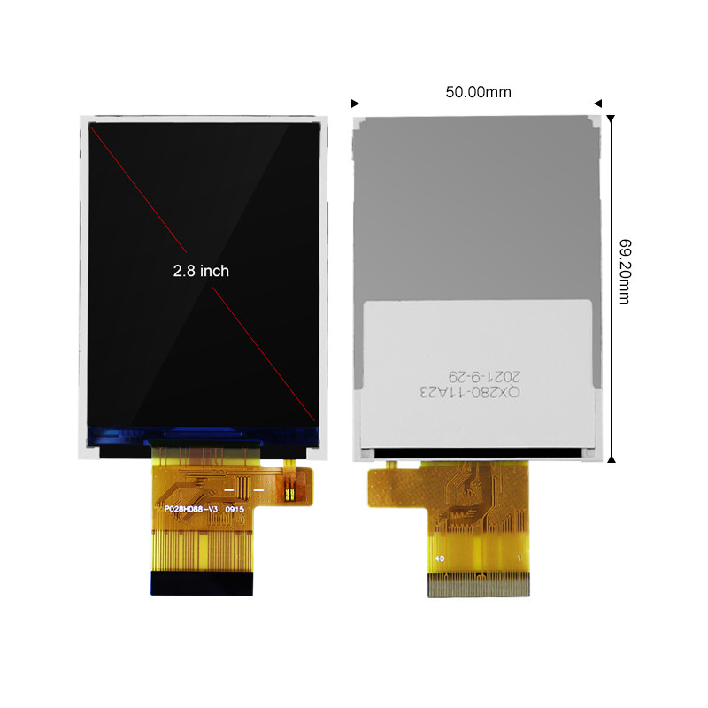 Layar Sentuh Polcd 2.8 Inci Untuk Raspberry Pi ST7789V Tft 240x320 16 Bit 300 Nit