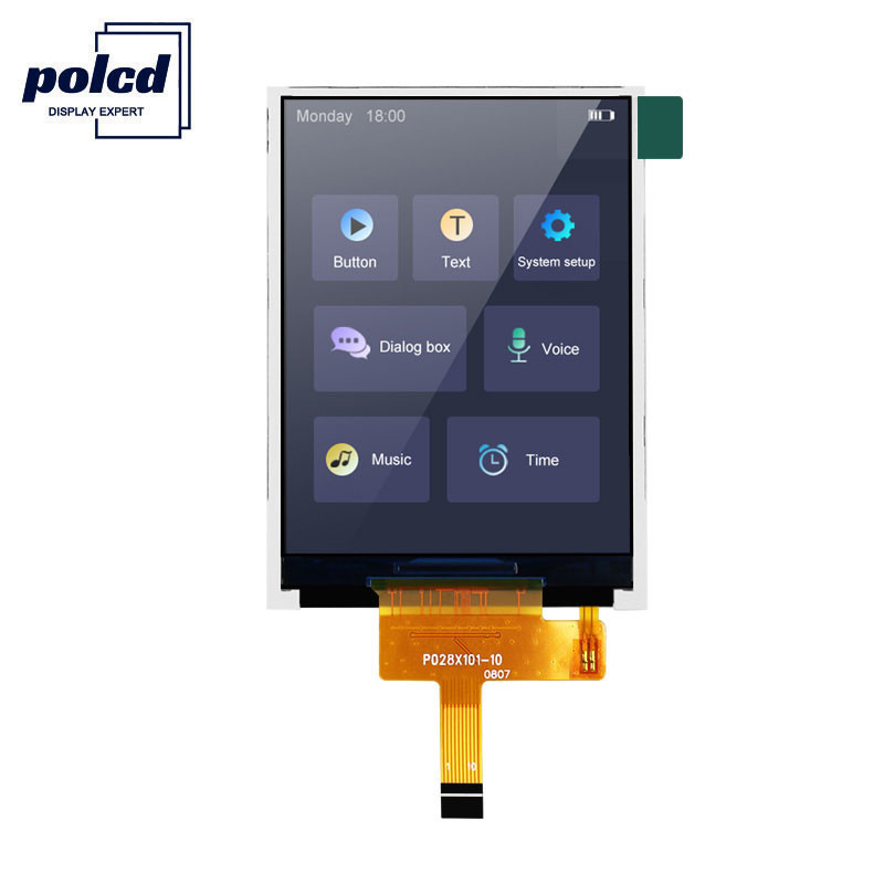 Layar LCD Polcd RoHS 2,8 Inci Monitor LCD Kecerahan Tinggi 300cd/M