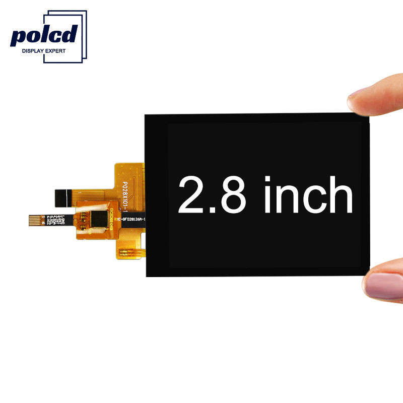 Polcd 300 Nit TFT Layar Sentuh Kapasitif RoHS 2.8 Inci Tft Touch Shield
