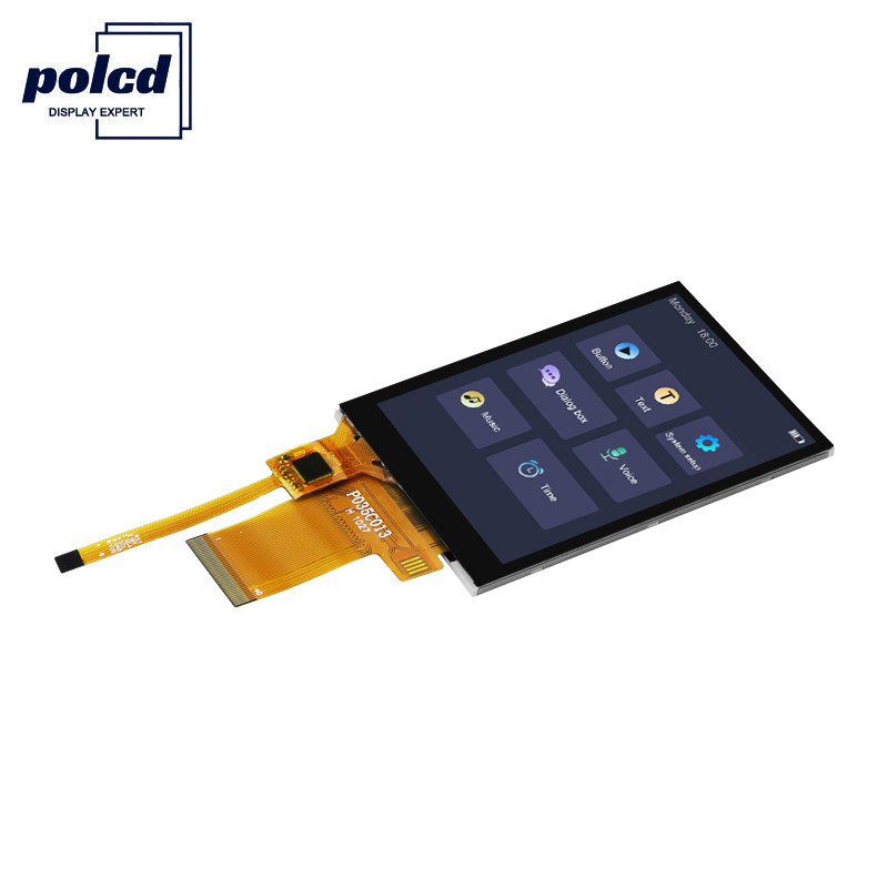 Polcd 450 Kecerahan Tft Kapasitif 8080 MCU Layar Sentuh Lcd 3,5 Inci Tft
