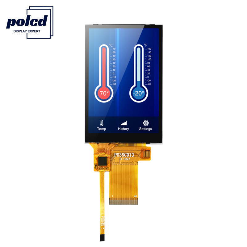 Polcd 450 Nit 3.5 Layar Tft 16 Bit 320X 480 Panel Sentuh LCD RoHS