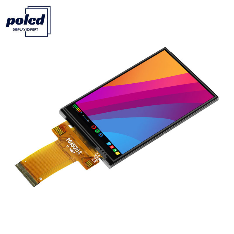 Polcd 8080 MCU 320X480 Lcd 3.5 Inch 450 Nit Layar Sentuh TFT 12 0'CLOCK